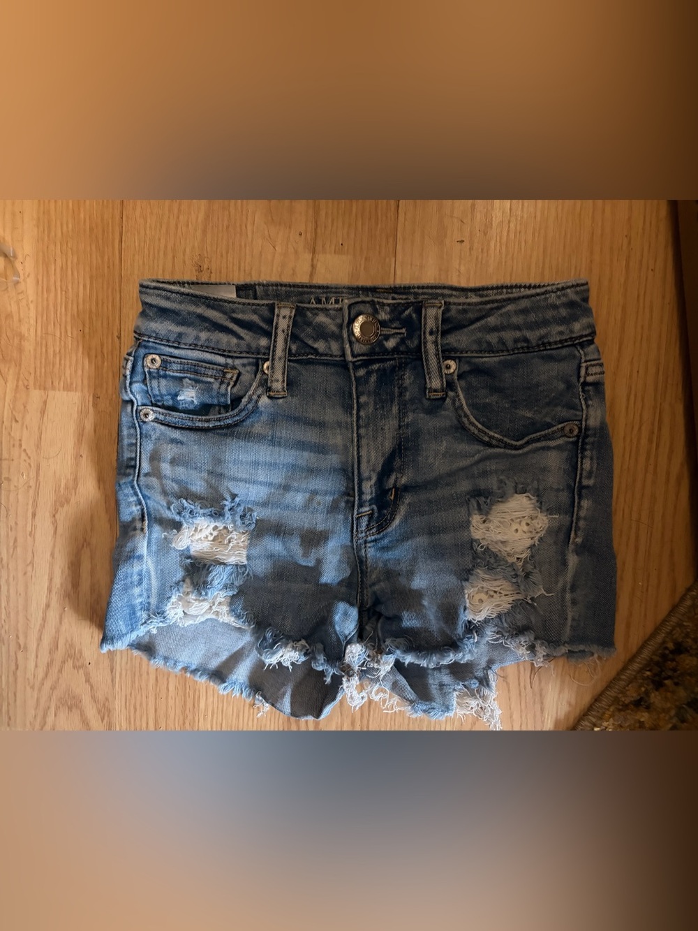 American Eagle Distressed Blue Denim Women's Shorts